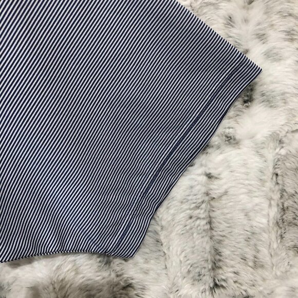 F&G Tech Mens XL Polo Shirt Golf Blue Stripe Stretch Spandex Lightweight - Picture 4 of 9